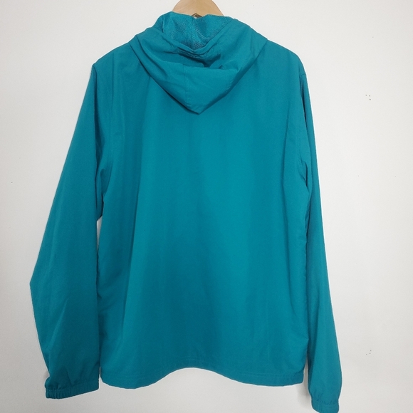 Under Armour Mens Windbreaker Size Large Teal Hooded Rain Jacket Outdoor Hiking - Picture 10 of 12